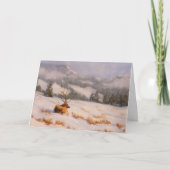 Colorado Elk Art-kerstkaart Feestdagen Kaart (Voorkant)