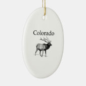Colorado Elk (lijnkunst) Keramisch Ornament (Rechts)