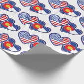 Colorado en Amerikaanse vlag Cadeaupapier (Hoek)