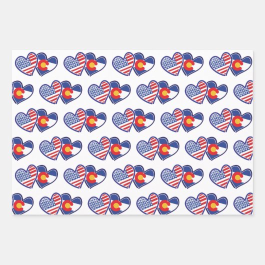 Colorado en Vlaggenharten Inpakpapier Vel (Voorkant)