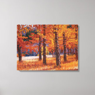 Colorado-espen in levendige herfstpracht canvas afdruk