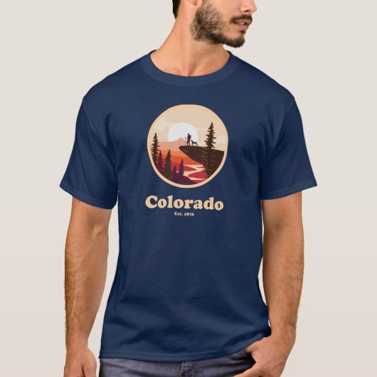 Colorado Est 1876 Donker T-Shirt (Voorkant)