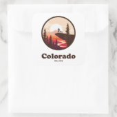 Colorado Est 1876 Vierkante Sticker (Tas)