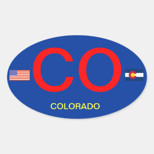 Colorado* Euro-stijl ovale Bumpersticker Sticker