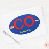 Colorado* Euro-stijl ovale Bumpersticker Sticker (Envelop)