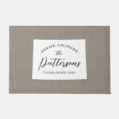 Colorado Family Monogram State Doormat Deurmat (Voorkant)