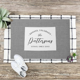 Colorado Family Monogram State Doormat Deurmat