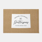 Colorado Family Monogram State Doormat Deurmat (Voorkant)