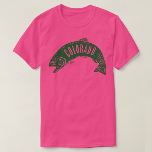 Colorado Fish Wordmark Groen T-shirt (Design voorkant)
