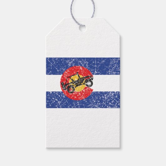Colorado Flag 4 Wheeler Cadeaulabel (Voorkant)