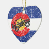 Colorado Flag 4 Wheeler Keramisch Ornament (Links)