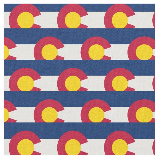 Colorado Flag & America State Fabric/USA mode Stof (Close Up)