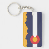 Colorado Flag and Mountain Range Sleutelhanger (Voorkant)