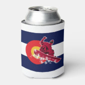 Colorado-Flag-and-Snowboarder Blikjeskoeler (Blikje Voorkant)