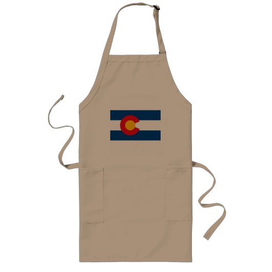 Colorado Flag Apron Lang Schort (Voorkant)