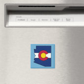 Colorado flag Arizona contsquare magnet (Insitu (Vaatwasser))