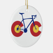 Colorado Flag Bicycle Keramisch Ornament (Rechts)