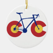 Colorado Flag Bicycle Keramisch Ornament (Voorkant)