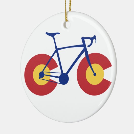 Colorado Flag Bicycle Keramisch Ornament (Links)