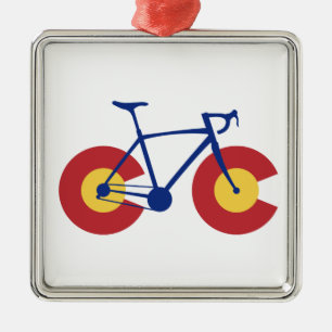 Colorado Flag Bicycle Metalen Ornament