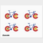 Colorado Flag Bicycle Ovale Sticker (Vel)