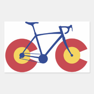 Colorado Flag Bicycle Rechthoekige Sticker