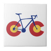 Colorado Flag Bicycle Tegeltje (Voorkant)