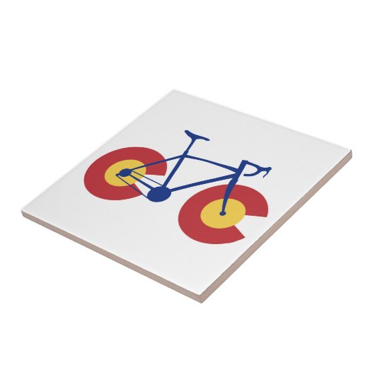 Colorado Flag Bicycle Tegeltje (Zijkant)