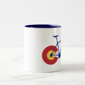 Colorado Flag Bicycle Tweekleurige Koffiemok (Center)