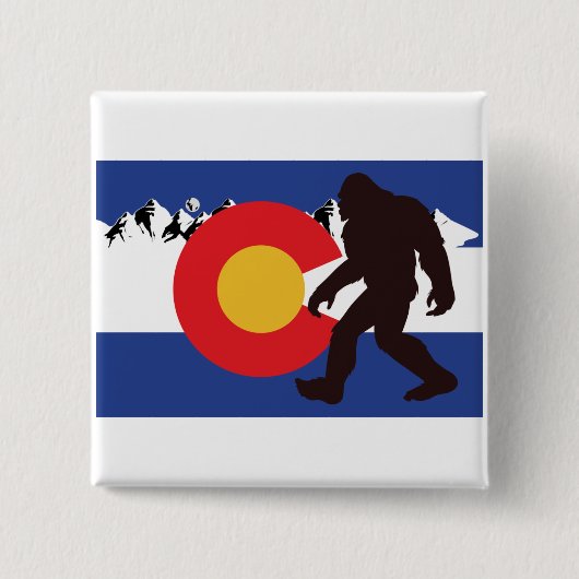 Colorado Flag Bigfoot Vierkante Button 5,1 Cm (Voorkant)