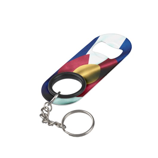 Colorado Flag Bottle Open Sleutelhanger Mini Flessenopener (Achterkant Gekanteld)
