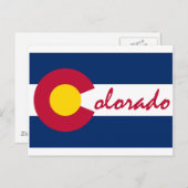 Colorado Flag Briefkaart (Voorkant / Achterkant)