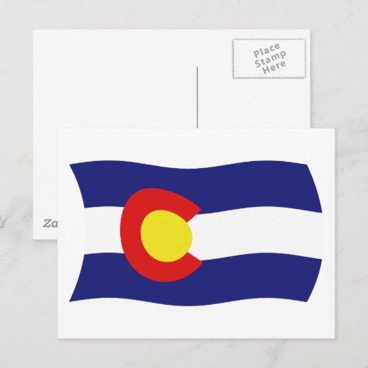 Colorado Flag Briefkaart (Voorkant / Achterkant)