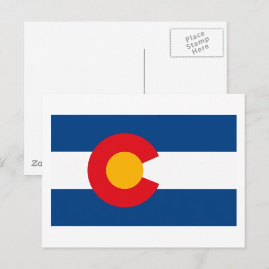 Colorado Flag Briefkaart (Voorkant / Achterkant)