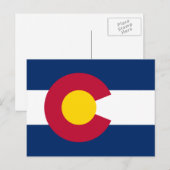 Colorado Flag Briefkaart (Voorkant / Achterkant)
