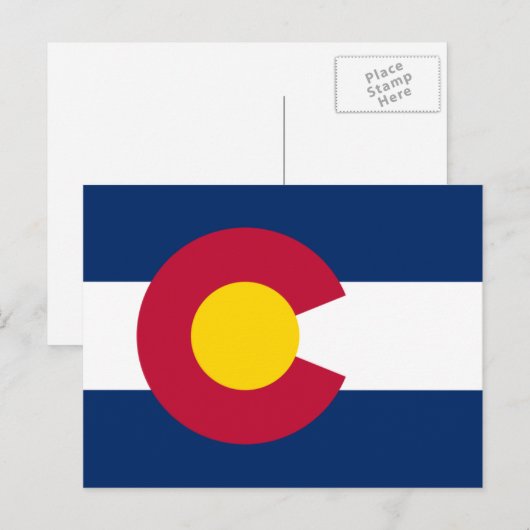 Colorado Flag Briefkaart (Voorkant / Achterkant)