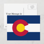 Colorado Flag Briefkaart (Voorkant / Achterkant)