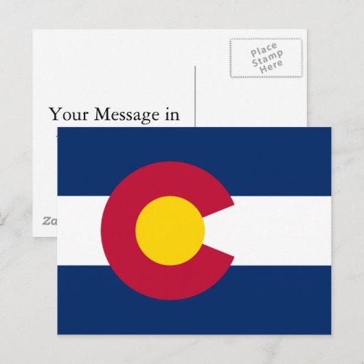 Colorado Flag Briefkaart (Voorkant / Achterkant)