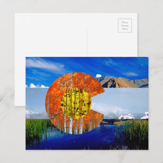 Colorado Flag Briefkaart (Voorkant / Achterkant)