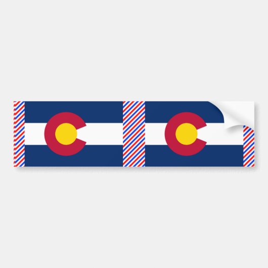 Colorado Flag Bumpersticker (Voorkant)