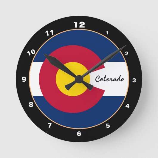 Colorado Flag & Colorado mode/design USA Ronde Klok (Voorkant)