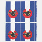 Colorado Flag Cowboy Fleece Deken (Voorkant)