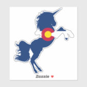 Colorado Flag Eenhoorn Sticker (Vel)