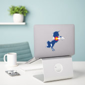 Colorado Flag Eenhoorn Sticker (Laptop op bureau)