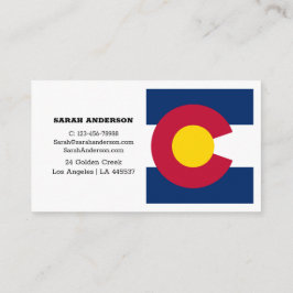 Colorado Flag Elegant Visitekaartje/Verenigde Stat Visitekaartje