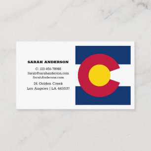 Colorado Flag Elegant Visitekaartje/Verenigde Stat Visitekaartje