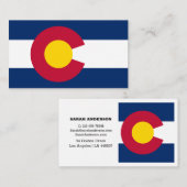 Colorado Flag Elegant Visitekaartje/Verenigde Stat Visitekaartje (Voorkant / Achterkant)