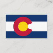 Colorado Flag Elegant Visitekaartje/Verenigde Stat Visitekaartje (Voorkant)