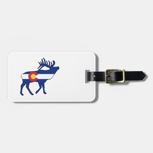Colorado Flag Elk Bagagelabel (Voorkant horizontaal)