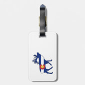 Colorado Flag Elk Bagagelabel (Achterkant verticaal)